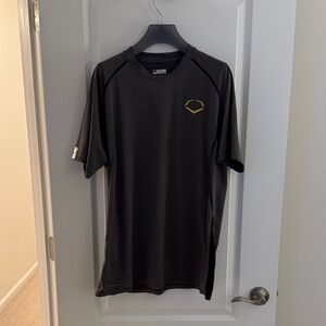 Men's Grey and Gold Athletic Tee